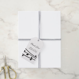 Étiquettes-cadeau Merci Mariage des branches