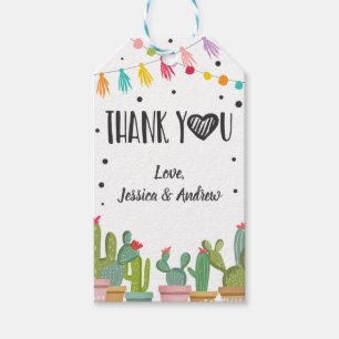 Étiquettes-cadeau Merci Mariage Fiesta Cactus Confetti Mexicaine