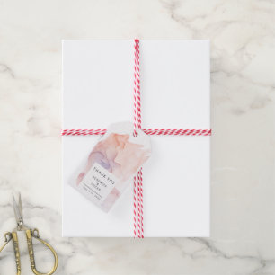 Étiquettes-cadeau Merci Mariage moderne transparent en soie