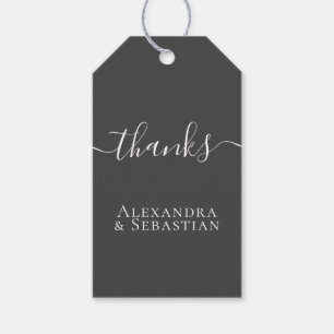 Étiquettes-cadeau Merci Mariage personnalisé simple et élégant