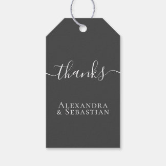 Étiquettes-cadeau Merci Mariage personnalisé simple et élégant