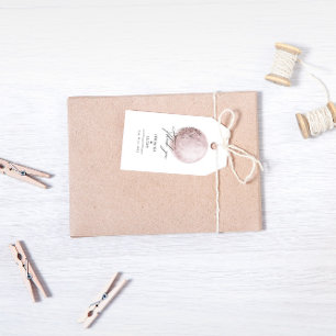 Étiquettes-cadeau Merci Mariage rose pâle de la lune mystique