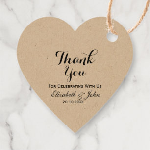 Étiquettes Cadeau Merci Mariage rustique
