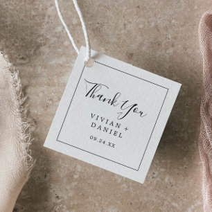 Étiquettes Cadeau Merci minimaliste