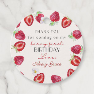 Étiquettes Cadeau Merci Mon Berry Premier anniversaire mignonne frai