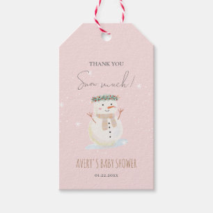 Étiquettes-cadeau Merci motoneige mignon neige beaucoup