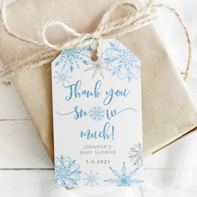 Étiquettes-cadeau Merci neige beaucoup (Créateur téléchargé)