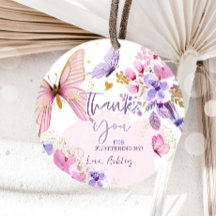 Merci Papillon Fluttering Par Fille Anniversaire