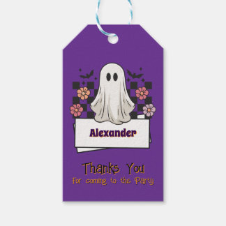 Étiquettes-cadeau Merci personnalisé mignon Fantôme d'Halloween