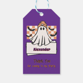 Étiquettes-cadeau Merci personnalisé mignon Fantôme d'Halloween