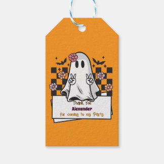 Étiquettes-cadeau Merci personnalisé mignon Fantôme d'Halloween