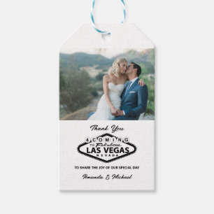 Étiquettes-cadeau Merci photo personnalisé Mariage Las Vegas