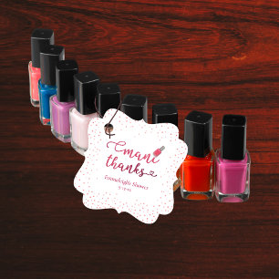 Étiquettes Cadeau Merci Pink Mani