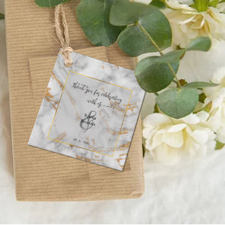 Étiquettes Cadeau Merci Pour Célébrer Avec Nous Simple mariage