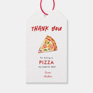 Étiquettes-cadeau Merci pour la fête d'anniversaire PIZZA des enfant