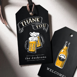 Étiquettes-cadeau Merci pour l'anniversaire Cheers And Beers