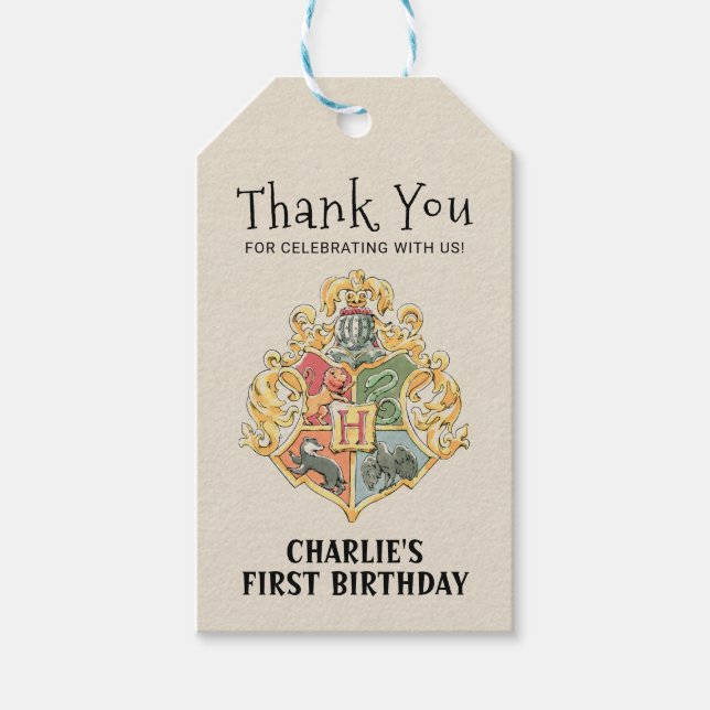 Étiquettes-cadeau Merci pour le premier anniversaire de Harry Potter (Devant)