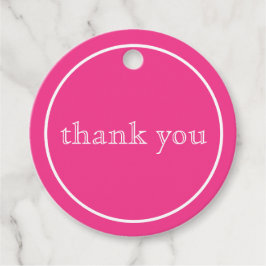 Étiquettes Cadeau merci pour le rose rond