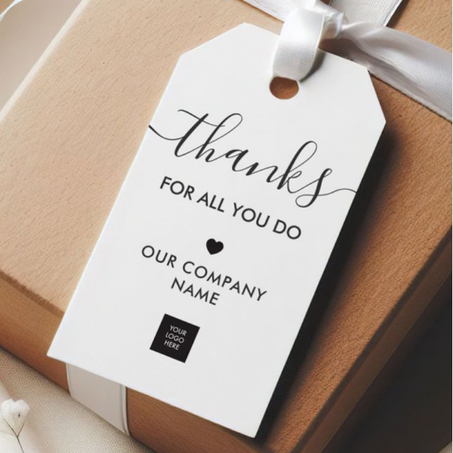 Étiquettes-cadeau Merci Pour Tout Ce Que Vous Faites Balise Cadeau,  (Créateur téléchargé)