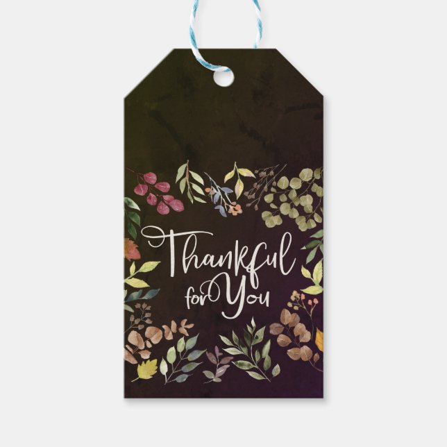 Étiquettes-cadeau Merci Pour Vous - Thanksgiving (Devant)