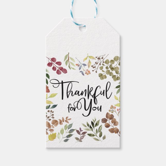 Étiquettes-cadeau Merci Pour Vous - Thanksgiving (Devant)
