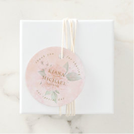 Étiquettes Cadeau Merci Rose souple V2 ID828
