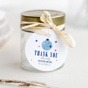 Étiquettes Cadeau Merci Santorini Musical disco enterrement de vie d