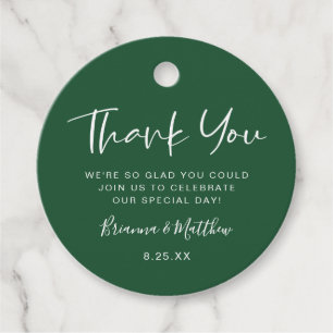 Étiquettes Cadeau Merci simple   Couleur personnalisée