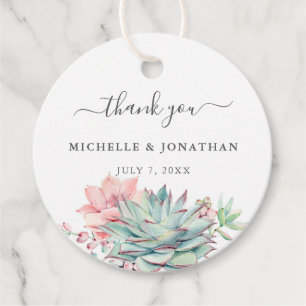 Étiquettes Cadeau Merci Succulent doux Favor Stickers G
