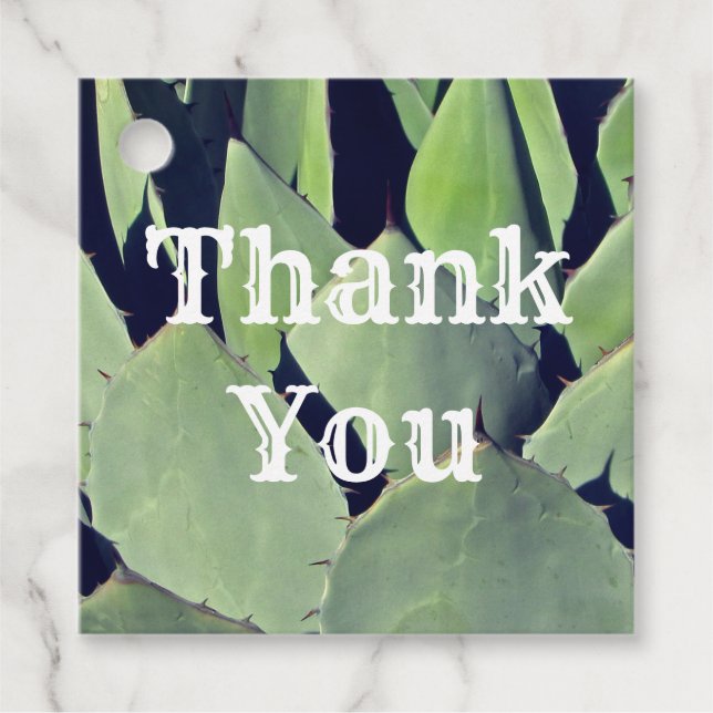 Étiquettes Cadeau Merci Sud-Ouest Style Agave Appréciation (Devant)