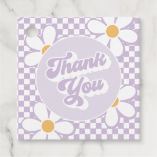 Étiquettes Cadeau Merci super de contrôle de marguerite pourpre bébé
