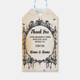 Étiquettes-cadeau Merci Tag Cadre gothique Favoriser Tags Mariage