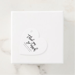 Étiquettes Cadeau Merci tant/vos noms et mariage de messages