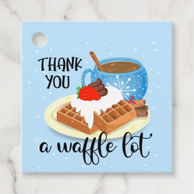 Étiquettes Cadeau merci un lot de gaufres enseignant cadeau volontai (Devant)