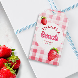 Étiquettes-cadeau Merci Un Pique-Nique De Fraise Bachelorette Rose