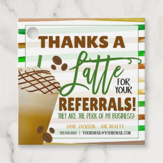 Étiquettes Cadeau Merci une latte pour vos références