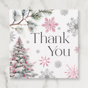 Étiquettes Cadeau Merci Winter Wonderland