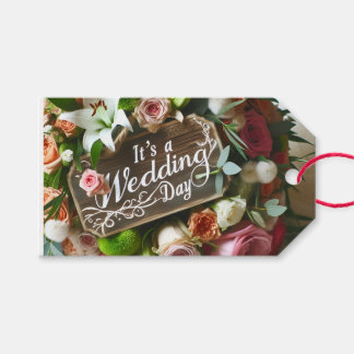 Étiquettes-cadeau Mercredi, bouquet cérémonial, par Natasha Us