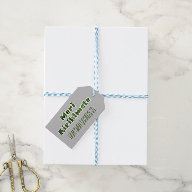 Étiquettes-cadeau Meri Kirihimete Joyeux Noël Aotearoa NZ Kiwi (Avec de laficelle)