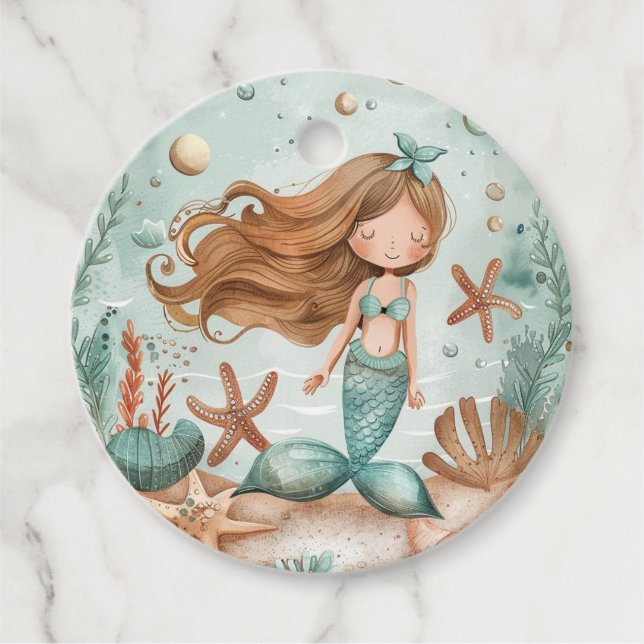 Étiquettes Cadeau Mermaid Dreams Kids (Devant)
