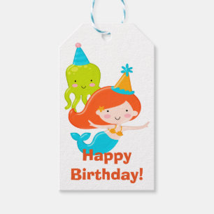 Étiquettes-cadeau Mermaid Girl