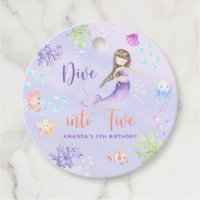 Mermaid Girl Dive In Five 5th Birthday Party