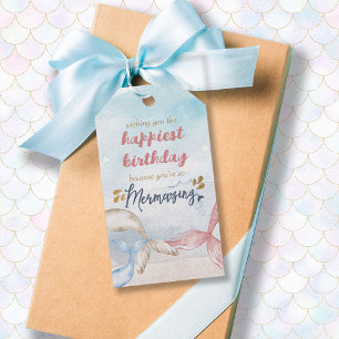 Étiquettes-cadeau Mermaid Tails vous souhaite un merveilleux anniver