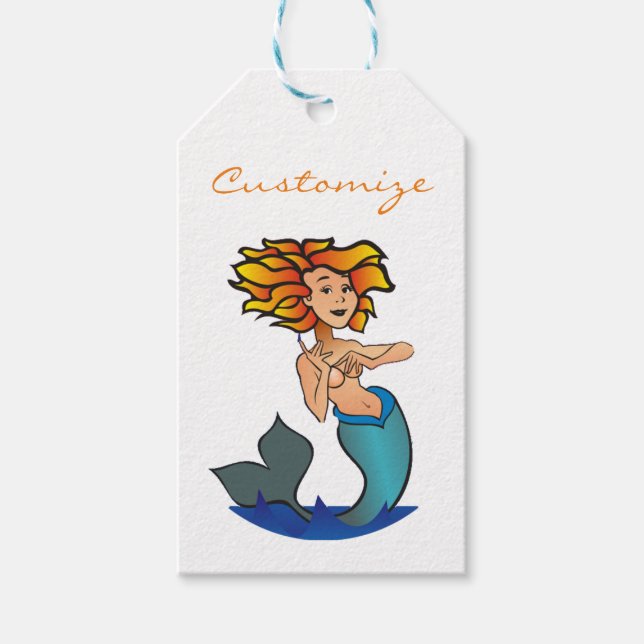 Étiquettes-cadeau Mermaid Thunder_Cove (Devant)