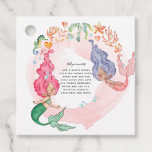 Étiquettes Cadeau MERMAIDS Personnalisé