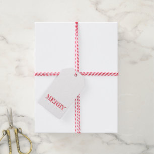 Étiquettes-cadeau MERRY Modern Text Christmas Holiday Fun