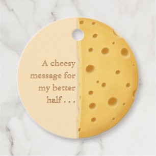 Étiquettes Cadeau Message Fromage Personnalisable Humour Romantique