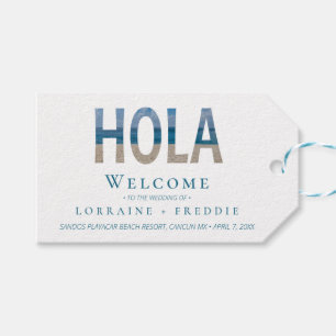 Étiquettes-cadeau Mexico Beach Bienvenue À Notre Sac Cadeau Mariage