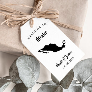 Étiquettes-cadeau Mexique Mariage Welcome Bag Tags, Carte