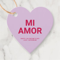 Mi amor coeur violet mignon espagnol Saint Valenti